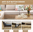 Seven Piece Wicker Patio Furniture Set with Cushions