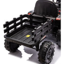 Ride on Tractor with Trailer,24V Battery Powered Electric Tractor Toy, 200wx2motor 1.86-4.97MPH/Remote Control,electric car for kids,Three speed adjustable,USB,MP3, Bluetooth,LED light, safety belt