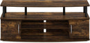 Jaya Amber Pine TV Stand for 55 Inch TV Open Shelves Black