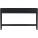 U_STYLE Contemporary High-Quality Entryway Console Table with 4  Spacious Drawersm,1 Practical Bottom ShelfLong Legs, for Hallway, Foyer