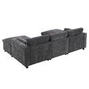 [VIDEO]86.5'' Chenille Modular Sectional Sofa with Storage Pockets, 5 Seat U Shaped Couch Set with Pillows,Free Combination,Modern Cloud Sofa with 2 Movable Ottoman for Living Room,Apartment,3 Colors