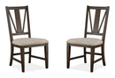 Westley Falls - Dining Side Chair With Upholstered Seat (Set of 2) - Graphite