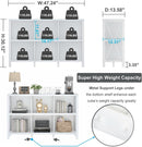 Six Cube Storage Organizer White Oak 47 Inch Bookshelf