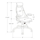 Office Chair, Adjustable Height, Swivel, Ergonomic, Armrests, Contemporary & Modern