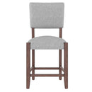 5-Piece Counter Height Dining Set, Faux Marble Bar Table with 4 Upholstered Chairs, Mid-Century Style for Kitchen or Small Spaces