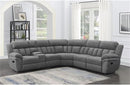Bahrain 6 Piece Charcoal Motion Sectional Sofa Living Room