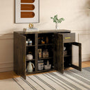 2401Wood Storage Cabinet, Modern Accent Buffet Cabinet, Free Standing Sideboard and Buffet Storage with Door Buffet Sideboard for Bedroom, Living Room, Kitchen or Hallway