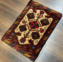 Small Persian Baluchi Tribal Rug, Tan, Handmade