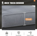 All-Weather Outdoor Metal Armchair Set with Cushions