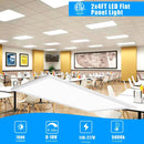 2x4 LED Flat Panel Light 4 Pack Dimmable 7800LM 5000K Ceiling Lighting Commercial Office Ready