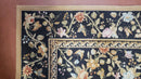 6x9 Vintage Needlepoint Rug, Petitepoint Carpet, Butterflies Floral Design
