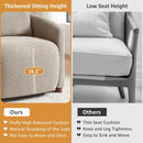 Boucle Barrel Chair Set 2 CloudSoftSherpaLounge Velvet