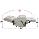 Dual Motor Heat Massage Infinite Position Up to 350 LBS Electric Power Lift Recliners with Power-Remote, Medium-firm and Heavy Duty, Beige
