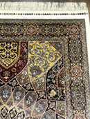 Turkish Silk Rug 4x6, Dome Design, Memluk Carpet, Bamboo Silk, New