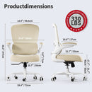 Ergonomic Office Chair With Mesh Back 330 Lb Capacity Beige
