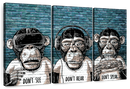 Three Monkeys Wall Art