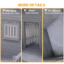 Large balcony doghouse, 44.2' long x 44.6' wide x 44.6' high solid wood asphalt roof dog house for large dogs with large terrace, weatherproof large dog house,Complimentary a good cleaning mat
