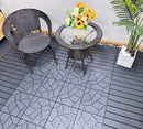Deck Tiles - <b>GREYSLAT</b> - Interlocking PP Flooring - High End Polypropylene | 100% Recyclable | DECKO Lite - (24" x 12" x 0.78" tile)