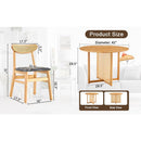 Table and chair set, ancient style solid wood dining table, imitation rattan table legs, beautiful simple solid wood dining chairation