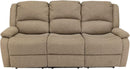 Charles 80In Triple Recliner RV Sofa Oatmeal Zero Wall