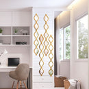Gold Teardrop Mirror Wall Art 4 Piece Set Long Narrow Hanging Decor