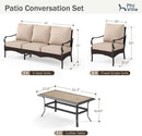 Outdoor Patio Conversation Set Wicker Waterproof Cushions