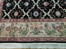 6' X 9' Handmade India Floral Oriental Wool Rug Carpet Hand Knotted Nice Black