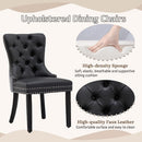 Tufted Velvet Dining Chairs Set of 4 With Acrylic Legs