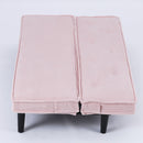 Modern corduroy sofa bed, black/beige/pink, 66 inches