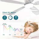 52 Inch Energy Efficient Ceiling Fan With Remote Control