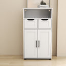 Farmhouse Storage Cabinet ,Versatile Double-Door Storage Cabinet with Adjustable Shelves - Perfect for Living Room & Dining Room