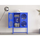 Blue Storage Cabinet with Doors, Modern Blue Accent Cabinet, Free Standing Cabinet, Buffet Sideboards for Bedroom, Kitchen,Home Office