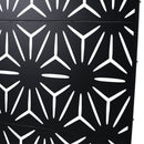 Outdoor & Indoor Privacy Screen Metal Privacy Screen 76' H×48' W, Freestanding Decorative Privacy Screen for Deck Balcony Patio, Black Steel