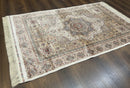 Turkish Memluk Silk Rug 4x6, Hereke Carpet, Bamboo Silk, New