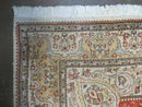 Vintage Persian Tabriz Rug 9x12, Tabatabaie Rug 9x12 Carpet, Handmade Hand Knotted Wool Area Rug, Tomato Red Beige, Medallion Rug, Floral