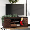 Rustic Sliding Barn Door TV Stand For 65 Inch TVs Console