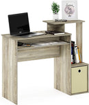 Econ Compact Office Desk With Storage Shelves Sonoma Oak