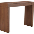 Elegant Dark Wood Grain Bar Table-50 Inches Long, a Practical Choice for Modern Homes.Dark Wood Grain Texture Sticker,Equipped With Two Drawers.Serving As A Bar Table Or A Desk.