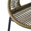 Ferrara Outdoor Patio Green Faux Wicker Barstool Set with Ergonomic Design and Durable PE Material