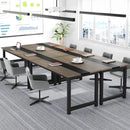 70.8 Inch Executive Desk Vintage Grey Black Large Office Computer Desk