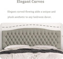 Upholstered King Headboard with Tufted Design and Legs
