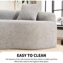 MODEL LY-025 COMPRESSION SOFA :4 Seater  Light Gray  Sofa with Chenille fabric, 30D ,60 Hardness full sponge,4 pillows for Living Room, Home Furniture Sleeper Sectional Sofa for Apartment