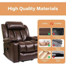 Brown Power Recliner With Massage And Heat Therapy