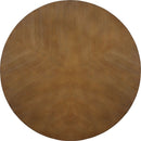 32inch Wood Round Coffee Table for Living Room,Mid Century Farmhouse Circle Wooden Coffee Tables for Apartment, Easy Assembly,Black and Walnut Top