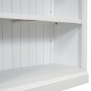 83.4' Tall Wood Bookcase with light strip,5-Tier Decor Bookshelves with Adjustable Shelves,Storage Organizer for CDs/Books,Free Standing Storage Shelves for Living Room,Home Office,White