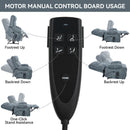 Grey Dual Motor Infinite Position Up to 350 LBS Chenille Power Lift Recliner Chair, Heavy Duty Motion Mechanism with 8-Point Vibration Massage and Lumbar Heating, Dual Cup Holders