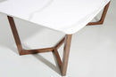 Adelaide Calacatta Quartz Dining Table Walnut Base