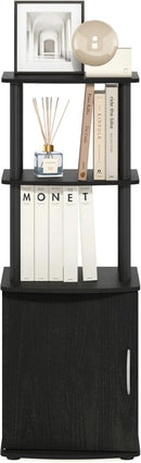 Turn N Tube Tall TV Side Table Storage 2 Tier Blackwood