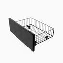 Full Size Modern Upholstered LED Bed Frame with Storage Drawers, Velvet Platform Bed with Wingback Headboard, RGB Light, Wooden Slats Support, No Box Spring Needed, Black