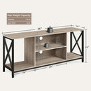 Gray TV Stand for 65 Inch TVs with Storage Console